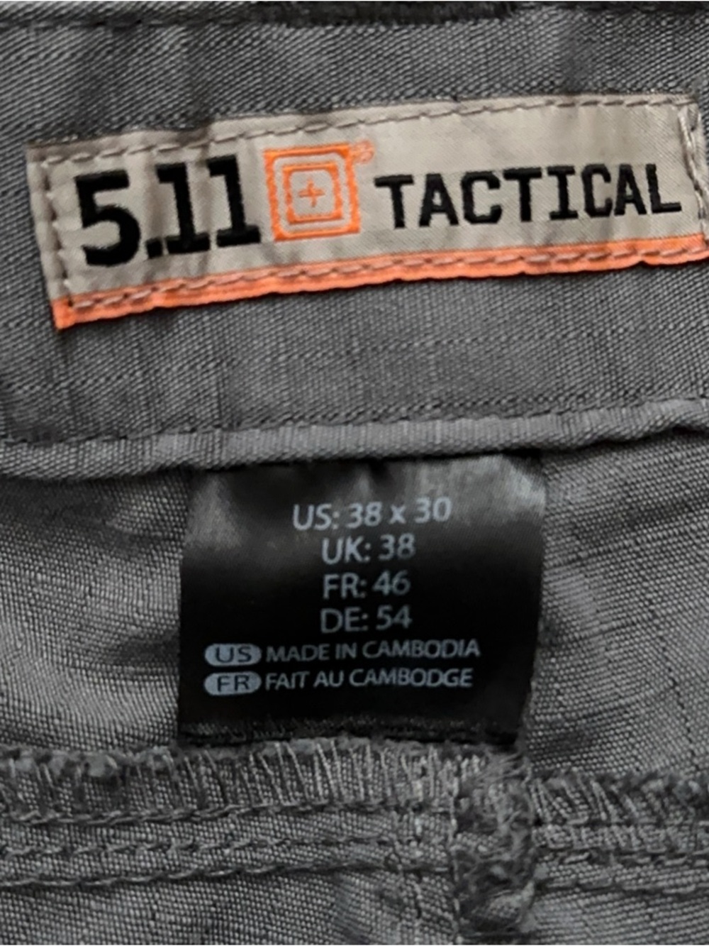 5.11 Tactical Stryke Cargo Pants Mens Size 38x30 Regular Fit 74369 Gray - Picture 4 of 6